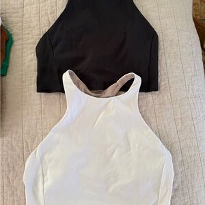 Women’s High-Neck Tank Top - White and black lululemon sports tanks